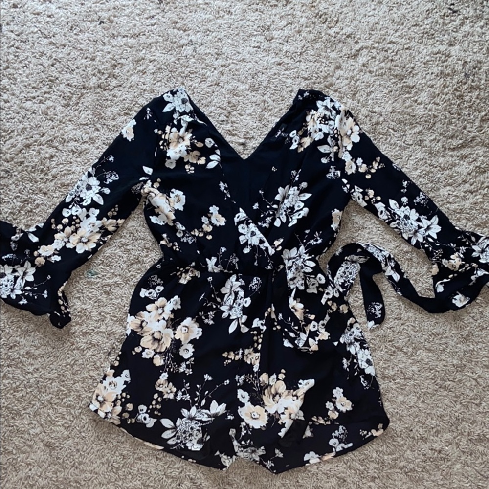 Papaya M Flora Romper with tie